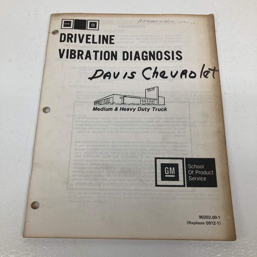 GM Driveline Vibration Diagnosis Medium Heavy Duty Truck